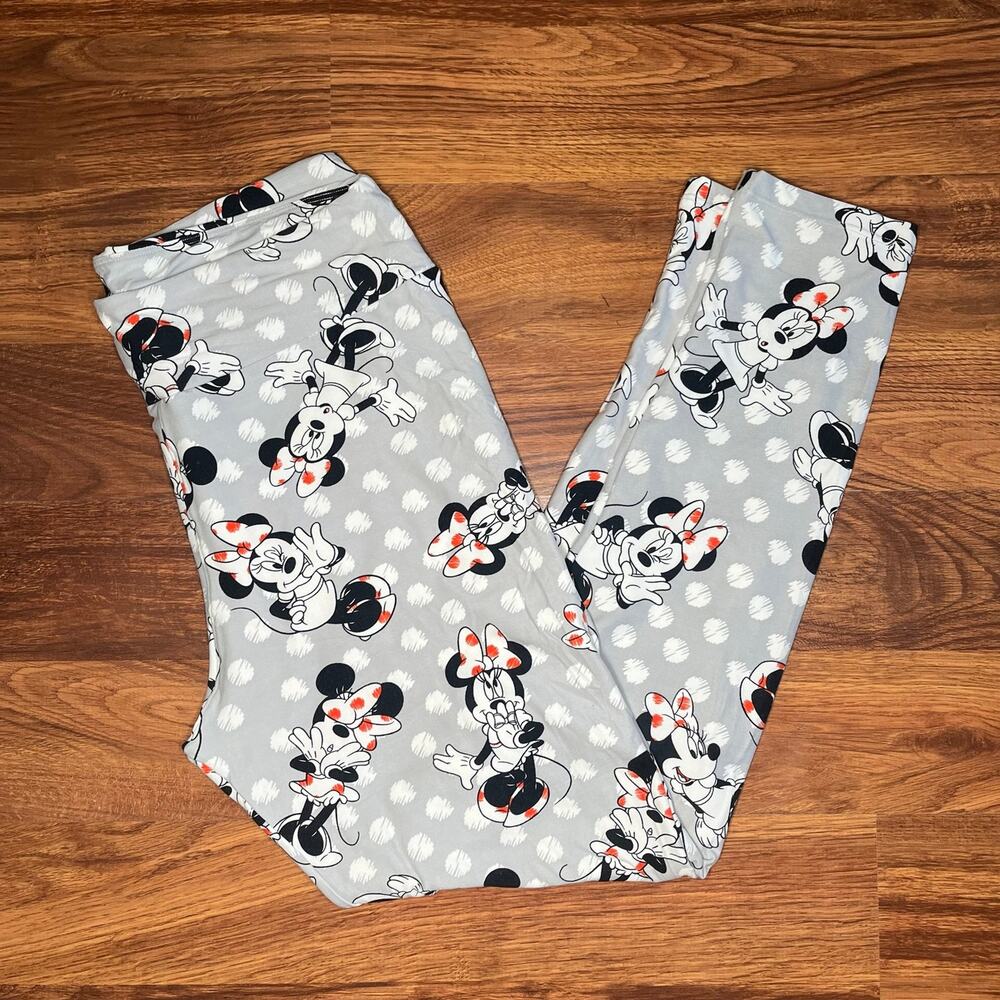 Lularoe Tall and Curvy Leggings Disney Minnie Mouse Pattern